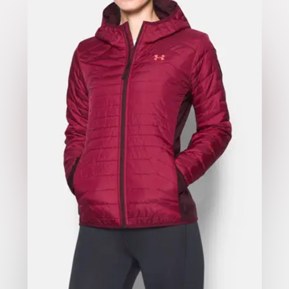 Under Armour Packable COLDGEAR Reactor Hybrid Jacket - Size M Current/Red